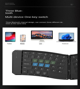Nuevo Teclado Inalámbrico Ergonómico Plegable Ruso Árabe con USB Tipo-C Portátil para Tablet y Laptop, Compatibilidad con Múltiples Dispositivos - Product Image 2