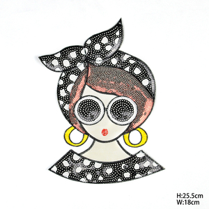 Tùy Chỉnh Phim Hoạt Hình Cô Gái Sắt Trên Thêu Các Bản Vá Lỗi Thời Trang Sequin Truyền Nhiệt Vải Vá Cho Quần Áo Sẵn Sàng Để Tàu - Product Image 3