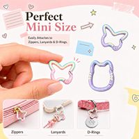 Mousquetons porte-clés papillon à ressort, crochets multifonctionnels en forme de papillon, accessoires pour bouteilles d'eau et sacs à dos, breloques DIY