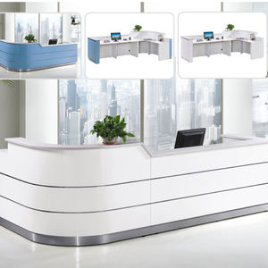 Silla y Escritorio de Oficina Personalizados para <span class=keywords><strong>Recepcionista</strong></span> con Diseño de Banco Della para Oficina <span class=keywords><strong>Profesional</strong></span> y Área de Recepción - Product Image 2