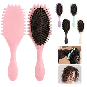 Luftkissen Lockige Haar bürste mit Massage borsten Entwirren Wildschweinborsten-Styling kamm für voluminösen Sprung - Product Image 1