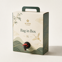 Emballage OEM Bag-in-Box avec robinet, poche liquide alimentaire sécurisée pour le stockage de boissons, jus, vin et sirop