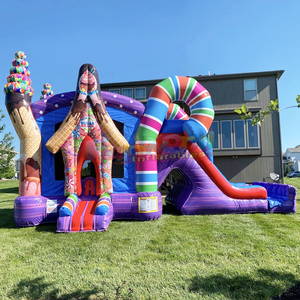 Castillo inflable comercial al por mayor, combo de castillo inflable con tobogán, casa de brinco con tobogán acuático para niños - Product Image 4