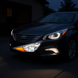 Para Sonata 2011-2014 Par de Faros LED con Carcasa Cromada y Esquina Ámbar Modelo Proyector D0100HPJWCW D0102H25RM7 Izquierdo Derecho - Product Image 2