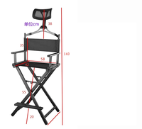 Chaise de maquillage pliable en alliage d'aluminium, légère, portable, pour l'extérieur, pliable, pour barbier, avec dossier et appui-tête