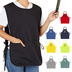 Bán buôn giá rẻ giá thấp moq biểu tượng tùy chỉnh màu đen <span class=keywords><strong>Polyester</strong></span> thợ làm tóc thợ cắt tóc tạp dề - Product Image 2