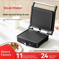 Grill électrique professionnel double contact RSC Wholesale Mini pour petit-déjeuner, sandwichs et paninis, modèle PG004