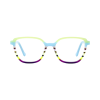 Lunettes de lecture en acétate à rayures dégradées multicolores, style 2025, design artistique pour les lecteurs amateurs d'art, lunettes