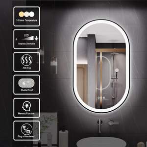 Espejo LED antiniebla con ajuste de temperatura de color, cambio entre luz blanca cálida y blanca fría - Product Image 2