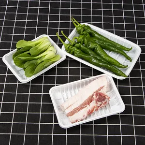 Wholesale Disposable Fresh Seafood Meat Moisture Retention Plastic Packaging Trays Food Grade PET Tray