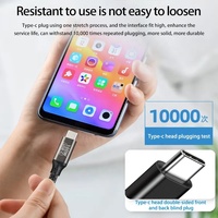 Kabel isi daya Cepat tipe-c, 100W kompatibel dengan iP15Pro USB C ke Transfer Data Tipe C PD 3.0 untuk MacBook
