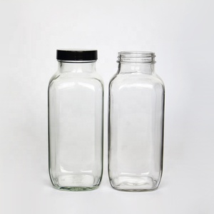 Botella <span class=keywords><strong>de</strong></span> Vidrio Clásica Francesa <span class=keywords><strong>de</strong></span> 16 oz <span class=keywords><strong>con</strong></span> Tapa <span class=keywords><strong>de</strong></span> Plástico/Metal para Jugo Frío, Agua, Café - Product Image 4