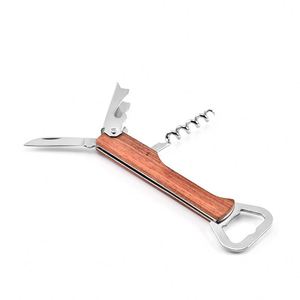 Custom Logo Engraved Metal, Wood Corkscrew <b>Wine</b> Bottle Opener Turning Handle <b>Wine</b> Laser Blank Wooden Corkscrew for Weeding/ - Product Image 6