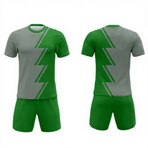 Maillot de football pour homme, bleu, imprimé géométrique, manches courtes, col rond, polyester respirant, coupe athlétique, toutes saisons - Product Image 3