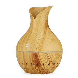 Wood Grain Aroma Diffuser <b>Humidifier</b> 130Ml Usb Powered Home Office Desk Essential Oil Mist Maker Light Wood Color - Product Image 3