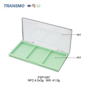 กล่องพลาสติกเปล่าสำหรับเครื่องสำอางแบบขายส่ง ขนาด 4.5 กรัม*3 สำหรับใส่แป้ง น้ำหอม บลัชออน หรืออายแชโดว์ พาเลท 3 สี - Product Image 3