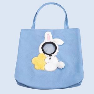 <b>Pet</b> <b>Carrier</b> For Cats And Small Dogs Portable Sturdy Durable Light Blue 36x36 Animal Pattern - Product Image 1