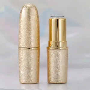 ขายร้อน Bullet รูปร่างการออกแบบแววสีทองลิปสติกคอนเทนเนอร์หรูหราหลอดลิปสติก