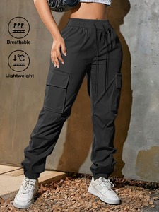 <span class=keywords><strong>Pantalon</strong></span> cargo décontracté pour <span class=keywords><strong>femme</strong></span>, imperméable, léger, respirant, multi-poches, finition délavée, logo personnalisable - Product Image 5