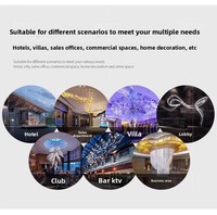 Lustre LED en cristal de style américain personnalisé en forme de cage à oiseaux pour hôtel, mariage, salon et salle à manger - Éclairage de luxe