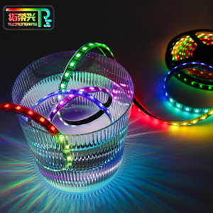 WS2812B RGB <span class=keywords><strong>5050</strong></span> 2700K 10mmピクセル30/60/144LED 5m 10m 30mロールDC5V SMD5050 Tiras Rgb Lucesスマート<span class=keywords><strong>LED</strong></span>フレックスストリップロープライト