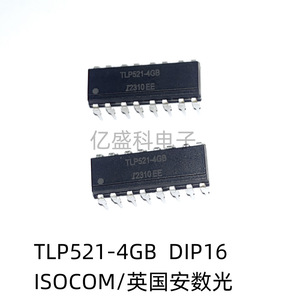 Optocoupleur TLP521-4GB DIP16 à montage traversant, isolateur à sortie transistor, entrée CC 70mA, courant direct. - Product Image 2