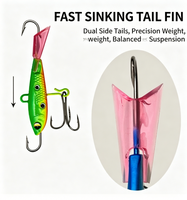 Leurre de pêche sur glace Balance, Jig vertical, Leurre dur à coulée rapide, Mini leurre artificiel en forme de poisson pour la pêche sur glace et la pêche à la ligne