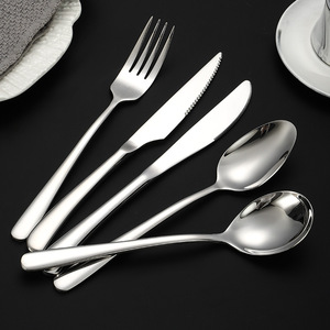 ชุดช้อนส้อมสเตนเลสสตีล 304 รุ่นหรูหรา สำหรับสเต็ก มีด ส้อม ช้อน ใช้กับเครื่องล้างจานได้ เหมาะสำหรับงานจัดเลี้ยง - Product Image 1