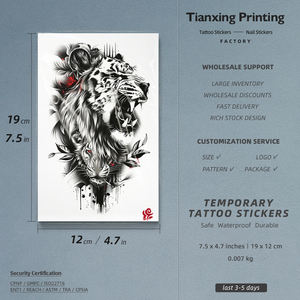 <span class=keywords><strong>Tatouage</strong></span> temporaire papillon pour bras et jambes, imperméable, longue durée, en papier, fleurs colorées, faux <span class=keywords><strong>tatouage</strong></span> autocollant, design tendance - Product Image 2