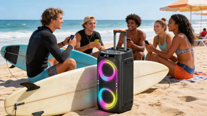 Caja de Subwoofer de 8 Pulgadas Amplificada con Luces LED de Colores Intermitentes, Altavoz de Plástico Profesional Tipo <span class=keywords><strong>Boombox</strong></span> 3 - Product Image 5