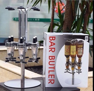Rotary Tipo 4 ou 6 Cabeças Alumínio Suporte Stand Suporte Wall Dispenser Bebidas Licor Wine Bar <span class=keywords><strong>Butler</strong></span> Para Vinho Tinto Beer - Product Image 2