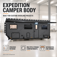 Camping-car en fibre de verre pour camion, camping-car pour benne de camion, camping-car avec toilettes