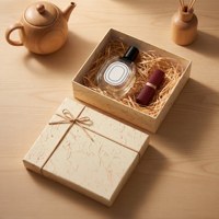 Boîte cadeau d'anniversaire rectangulaire simple en papier gaufré pour petite amie - Boîte vide avec accessoires en raphia et lapin lumineux