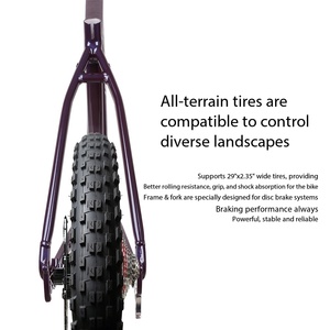 Cuadro de Bicicleta <span class=keywords><strong>Fatbike</strong></span> MTB de Aluminio con Liberación Rápida, 27.5/29 Pulgadas, Freno de Pivote Semi-interno, 2250g - Product Image 4