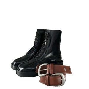 Bottines Chelsea courtes en cuir véritable noir 2025, confortables, style rétro, simplicité, rehaussantes, souples, à bout fendu - Product Image 5