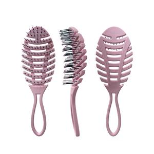 <span class=keywords><strong>Pelo</strong></span> largo y <span class=keywords><strong>corto</strong></span> rizado natural 360 cepillo ondulado de cerdas curvas cepillo redondo duro de ventilación - Product Image 4