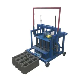 Very popular middle mobile hydraulic push down brick making machine concrete cement hollow block machinery