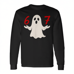 Six Seven Meme 6 7 T-shirt à manches longues pour costume de fantôme d'Halloween - Product Image 2