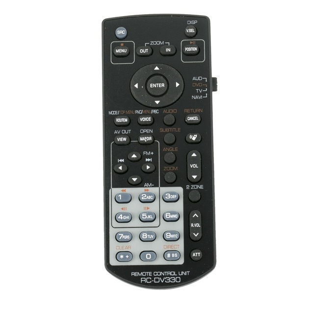 New RC-DV330 Fixed Code Plastic Infrared Remote Control with 8-12m Range for Car Audio & Video Receiver Navigation System