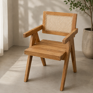 Chaise de salle à manger en bois, style Mid-Century, avec dossier ergonomique, fauteuil à assise en corde, pour la maison, le bureau, le restaurant, le café, mobilier personnalisable avec revêtement. - Product Image 4