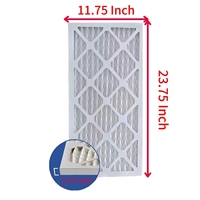 Nouveau filtre plissé en coton pour système de climatisation et de chauffage (CVC) 12x24x1 MERV 11 MPR 1000 à haute capacité anti-poussière (lot de 6) 75x75x0.75