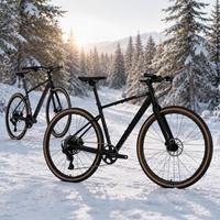 Groupe de transmission SpiritX Scout 11 vitesses pour vélo de gravier 700C, cadre en alliage d'aluminium, axe traversant, guidon plat, frein à disque hydraulique, léger, charge utile 150 kg