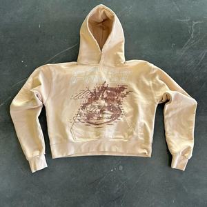 Fabricant de sweats à capuche personnalisés 500 Gsm, épais, lourd, délavé, court, vintage, sérigraphie, lavage à l'acide, doublé, écologique - Product Image 4