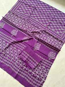 Conjunto de Salwar Kameez Estampado en Bloque 100% Algodón Hecho a Mano con Tela Étnica para un Estilo Veraniego Elegante - Product Image 3