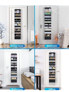 Organizador colgante de Metal para puerta, 4 bolsillos de gran capacidad para armario, baño, guardería, dormitorio, almacenamiento de dormitorio, juguetes, ropa cosmética - Product Image 3