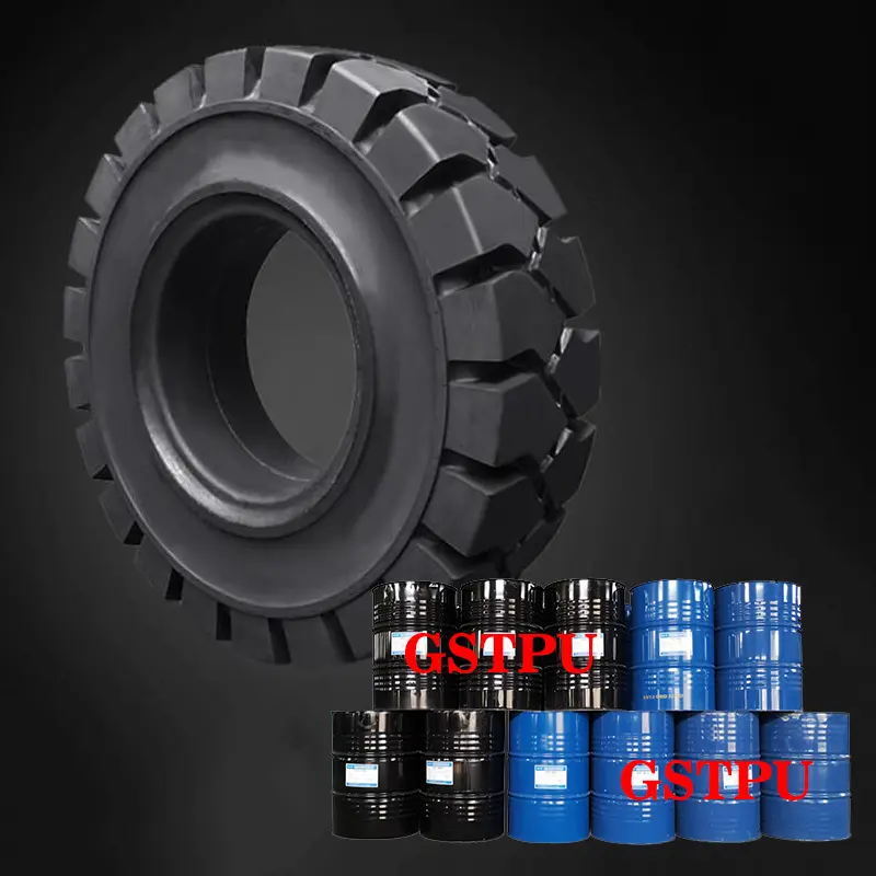 PU-Filled Tyres With Polyurethane For Construction Forklifts Truck Crane Polyurethane Foam Tire Filling Material