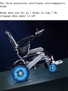 Fauteuil roulant électrique avec batterie au lithium Frein électromagnétique intelligent Absorbeurs légers et faciles à plier Portable -BZ-HG02 - Product Image 4