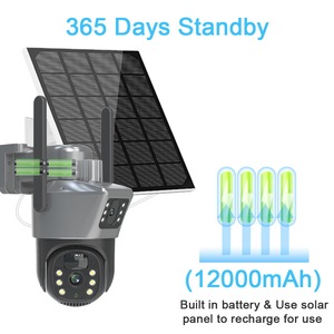 4G Solar PTZ <strong>Security</strong> <strong>Camera</strong> 4MP HD 12000mAh Battery <strong>Wireless</strong> Outdoor Solar Powered CCTV <strong>Camera</strong> 365 Days Standby Two Way Audio - Product Image 4