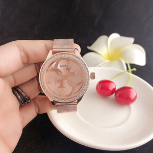 Bán Buôn Của Phụ Nữ Mạ Vàng Đồng Hồ Thể Thao Kim Cương Hợp Kim Thép Không Gỉ Lưới Dây Đeo Quyến Rũ Loại Miyota Cho Trẻ Em Tây Ban Nha Thiết Kế - Product Image 1