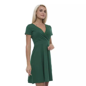 Robe vintage pour femme, été, col en V, sans manches, coupe évasée, pour dîner, festival, soirée, bal - Product Image 3